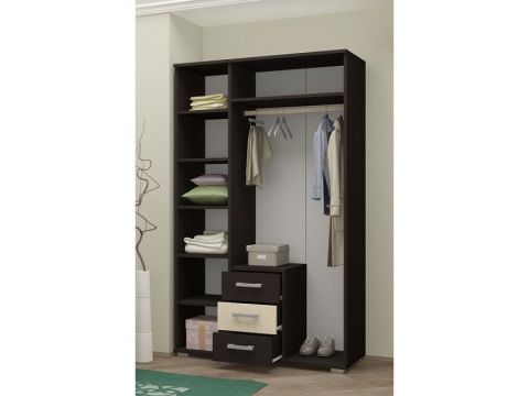 Шкаф №2 Ноктюрн-11 ЛДСП/Разные Цвета (Ш-1200 х В-2120 х Г-470 мм)