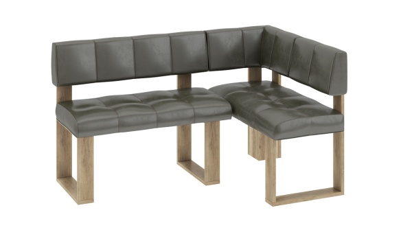 Скамья угловая «Мадрид» Дуб Каньон светлый/ткань Richie Wenge