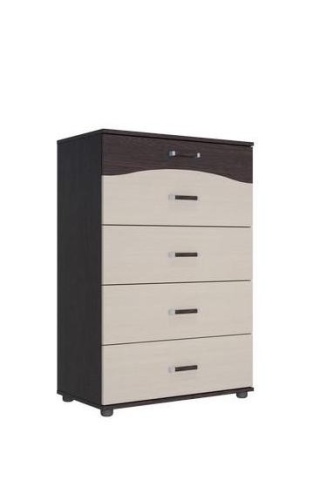 Комод Вега К-01 Венге/Дуб Молочный (Ш-750 × В-1120 × Г-417 мм)