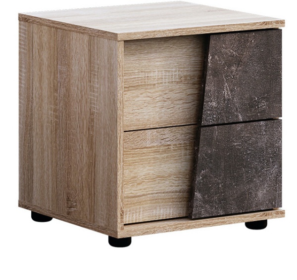 Спальный Гарнитур Санремо №1 Дуб Сонома Светлый/Ателье Темное