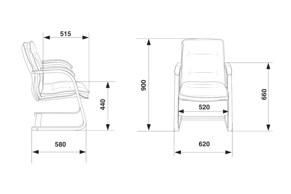 Кресло Бюрократ T-9927WALNUT-AV черное